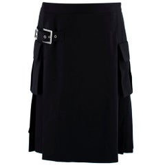 Versus Versace Wool Pleated Buckle Detail Kilt 52