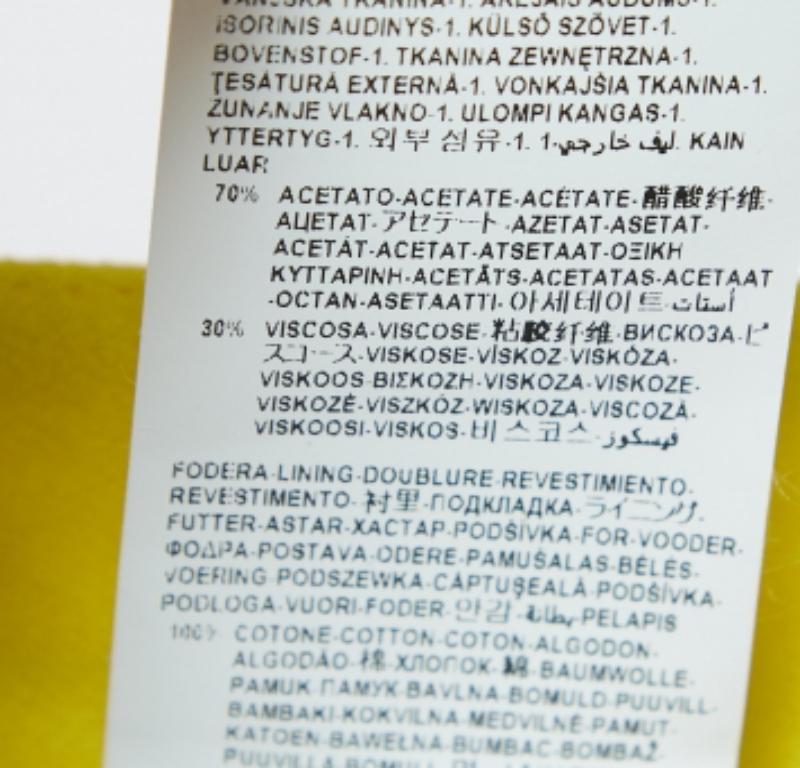 Pantaloni a gamba tesa Versace Yellow Crepe S In condizioni buone in vendita a Dubai, Al Qouz 2