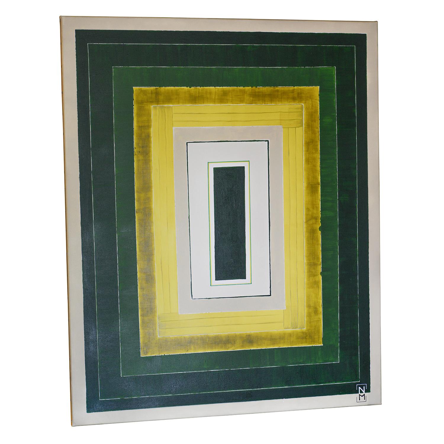 French Vert de Jaune Painting For Sale