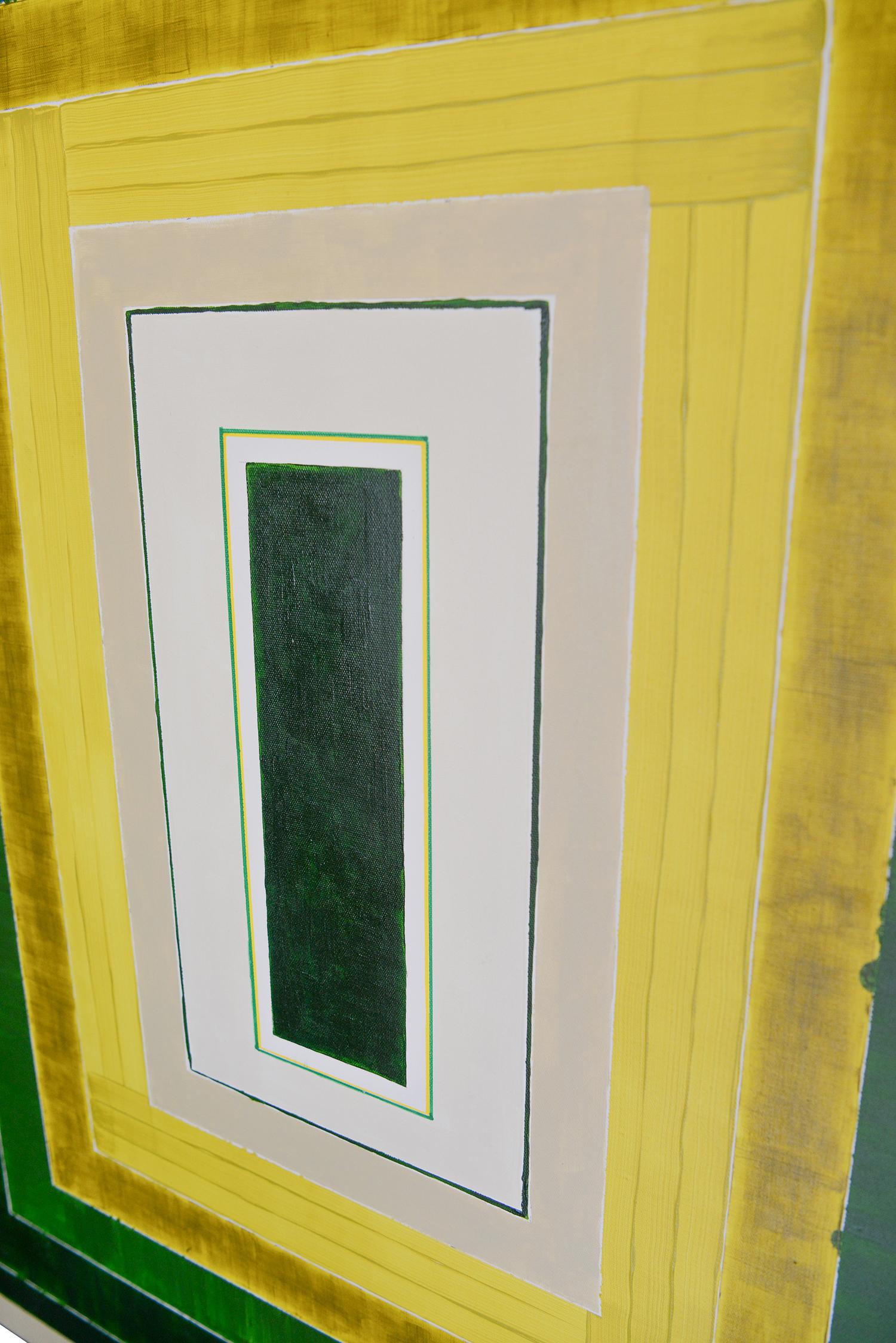 Toile Peinture Vert de Jaune en vente