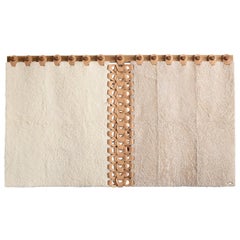 Vertebrae-Wandteppich aus Shearling und Leder von Moses Nadel