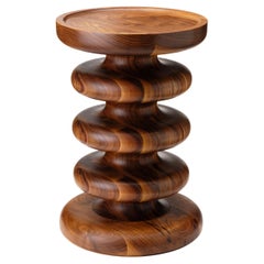 Vertere Occasional table in solid oiled American black walnut hand turned