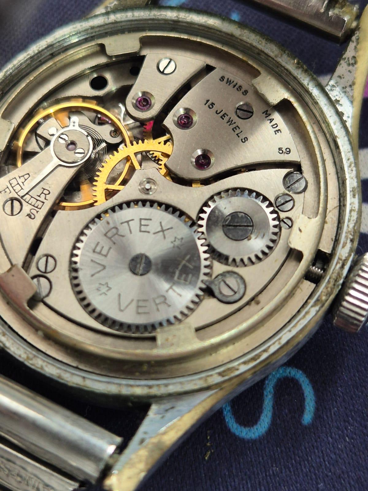 This Vertex Military MOD WWW Dirty Dozen is one of the so called 12 ‘Dirty Dozen’ watches created for the British military of Defence around 1944/45. Although this Vertex is not the most prized of the 12 and was made in a bigger quantity (thought to