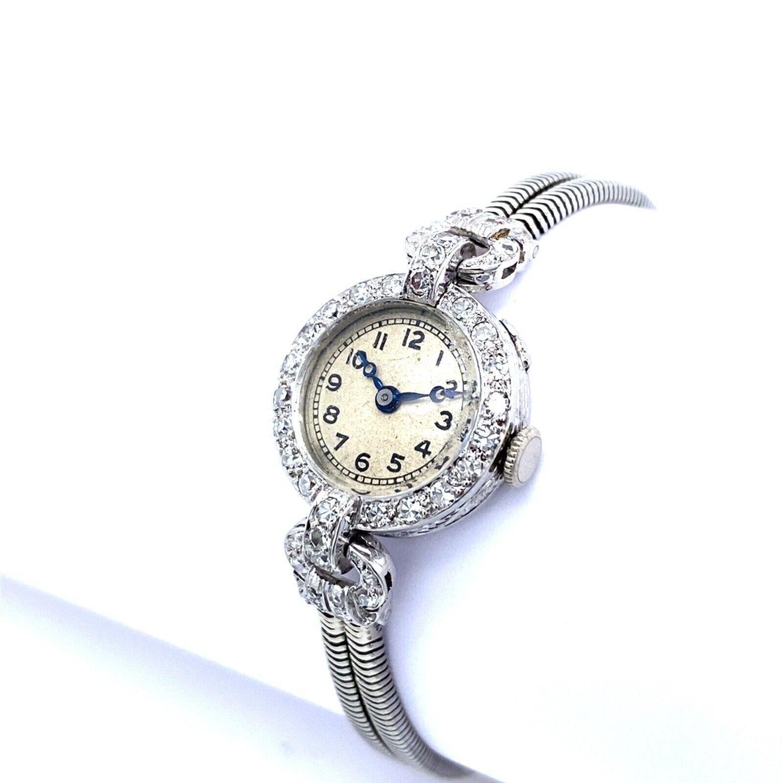 This stunning art deco Vertex-Supreme watch features a platinum case with 9ct White Gold 2 row strap, 0.80ct of Diamonds. The dial has been designed with a stunning art deco design with a touch of modernity and a dash of uniqueness.
Fully serviced &