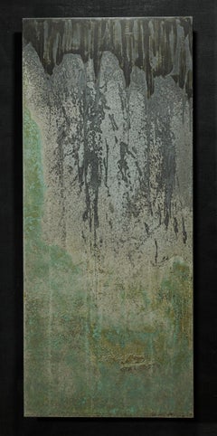 Vertical Artifact 013 — Abstract Concrete Wall Sculpture by Dylan Myers