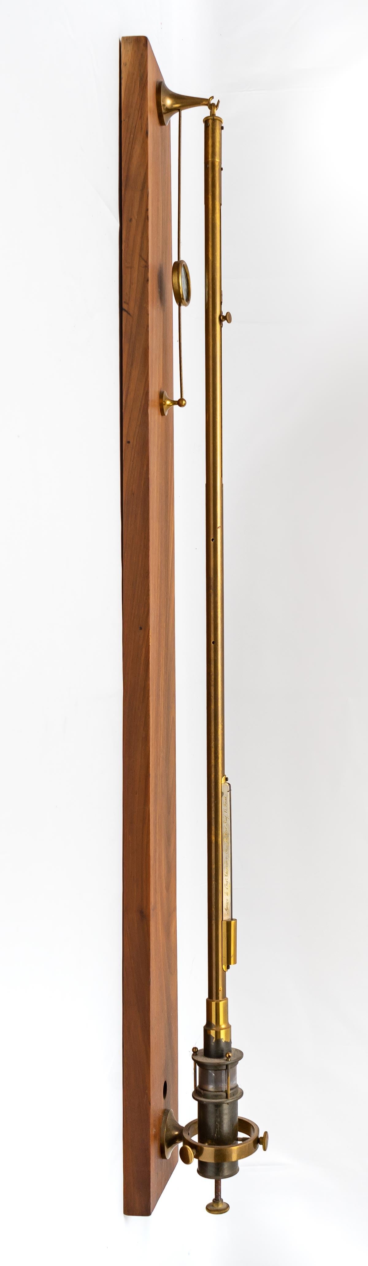 Vertical Barometer Of Physicist Mercury Designer Of Fortin Period XIXth For Sale at