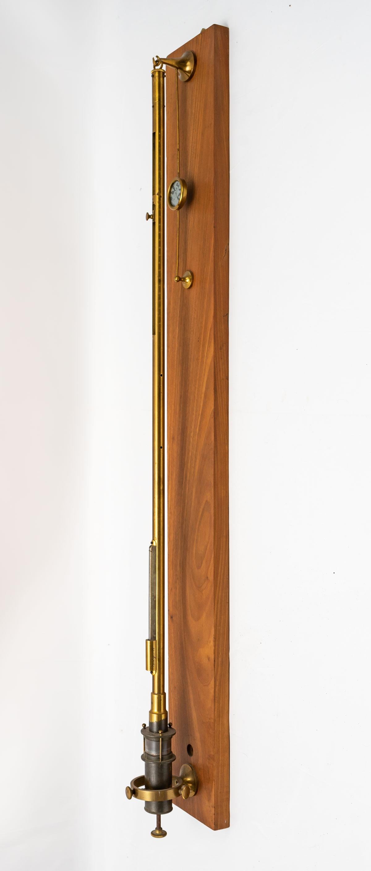 Vertical Barometer Of Physicist Mercury Designer Of Fortin Period XIXth For Sale at