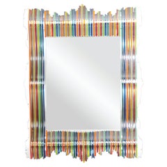 Vertical Baroque Multicolore  Miroir sculptural néo-baroque contemporain