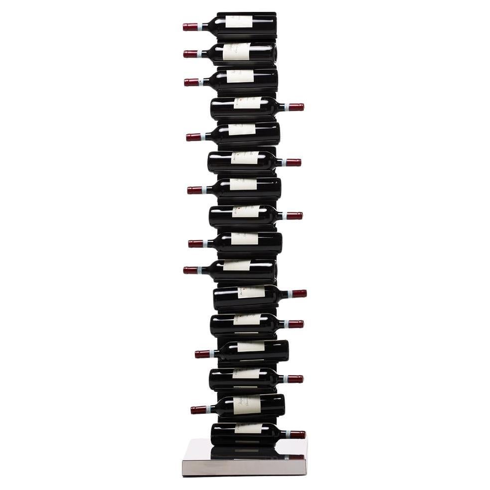 Vertical bottle rack Opinion Ciatti Ptolomeo Vino 155 Bruno Rainaldi Black/Inox