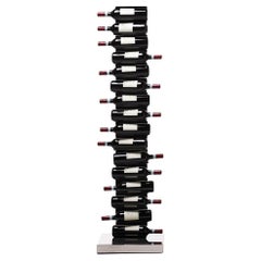 Vertical bottle rack Opinion Ciatti Ptolomeo Vino 155 Bruno Rainaldi Black/Inox
