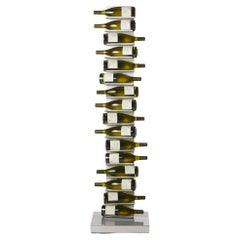 Porte-bouteilles vertical Avis Ciatti Ptolomeo Vino 155 Bruno Rainaldi White/Inox