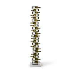 Vertical bottle rack Opinion Ciatti Ptolomeo Vino 213 Bruno Rainaldi White/Inox