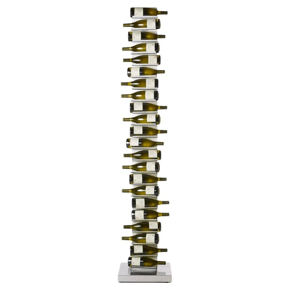 Vertical bottle rack Opinion Ciatti Ptolomeo Vino 213 Bruno Rainaldi White/Inox
