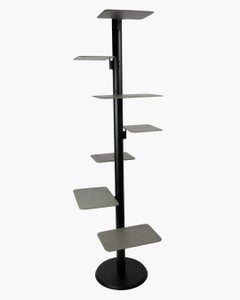Libreria di design verticale in acciaio e pelle VERTY mensy 28
