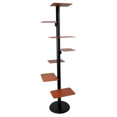 Libreria di design verticale in acciaio e pelle VERTY mensy 37