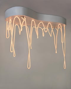 Vertical Fractal Helium Chandelier in Glass, Metal & Helium by Dace Sūna