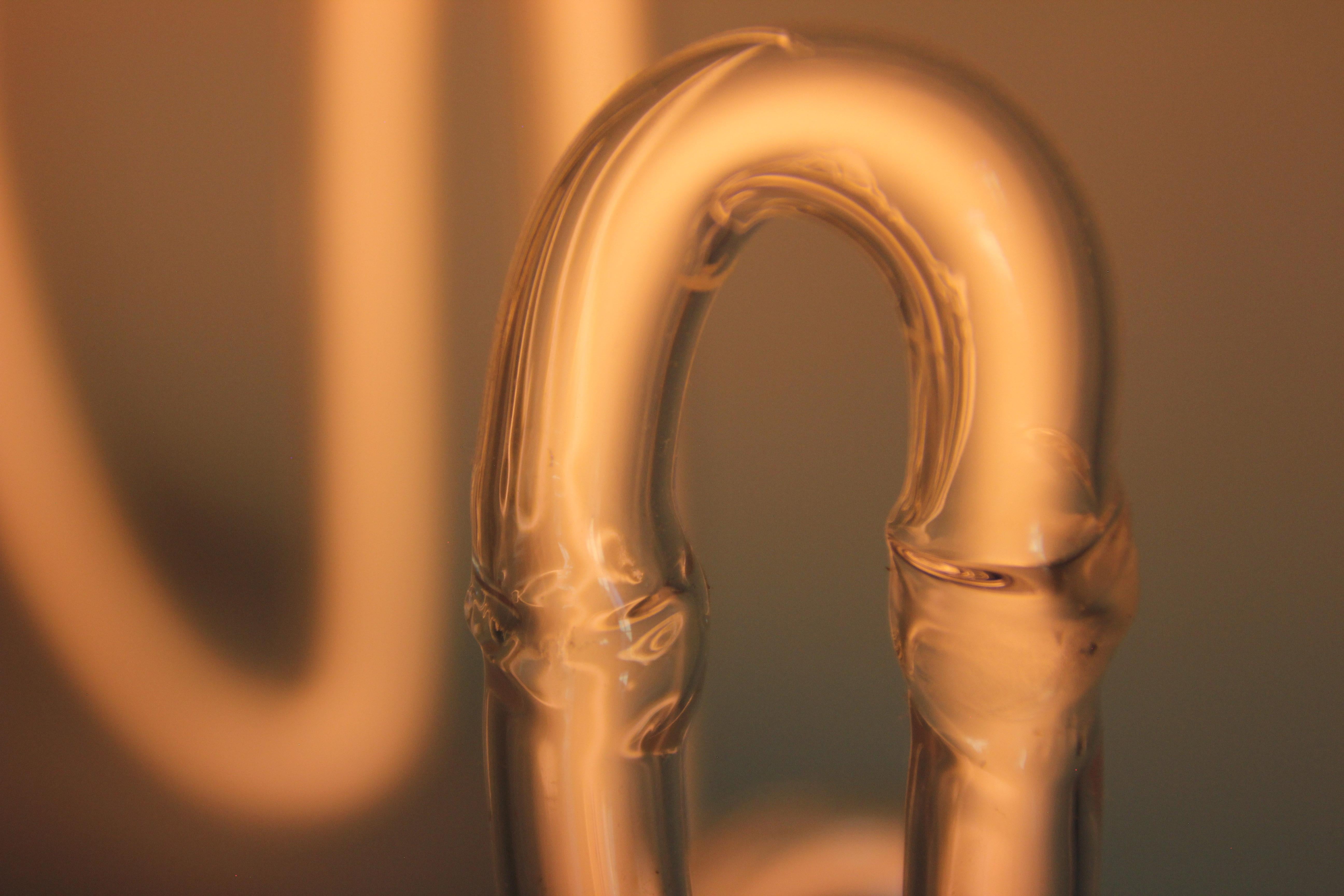 Latvian Vertical Fractal Helium Chandelier in Glass, Metal & Helium by Dace Sūna For Sale