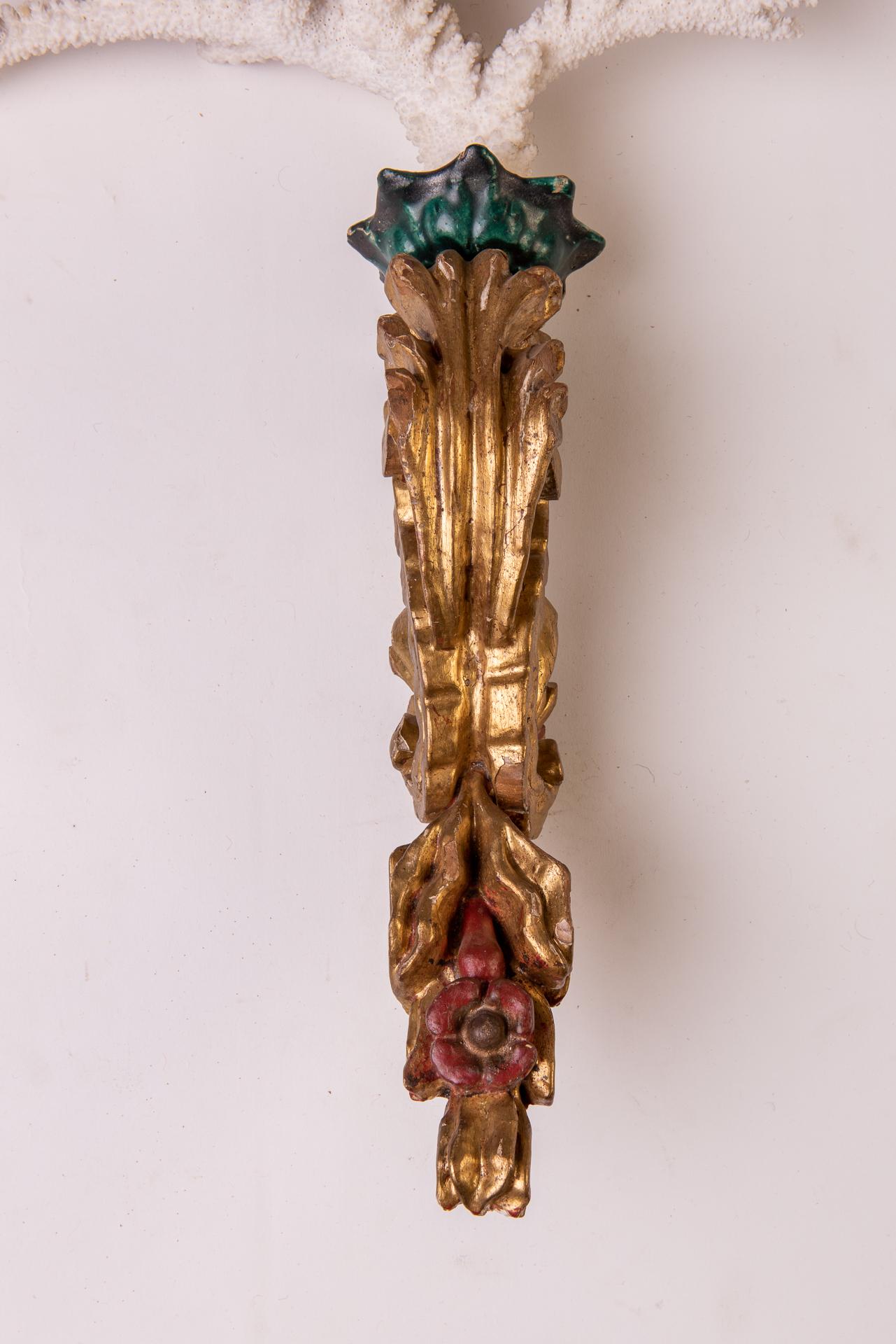 Barocco Fregio d'oro verticale con Madrepore in vendita