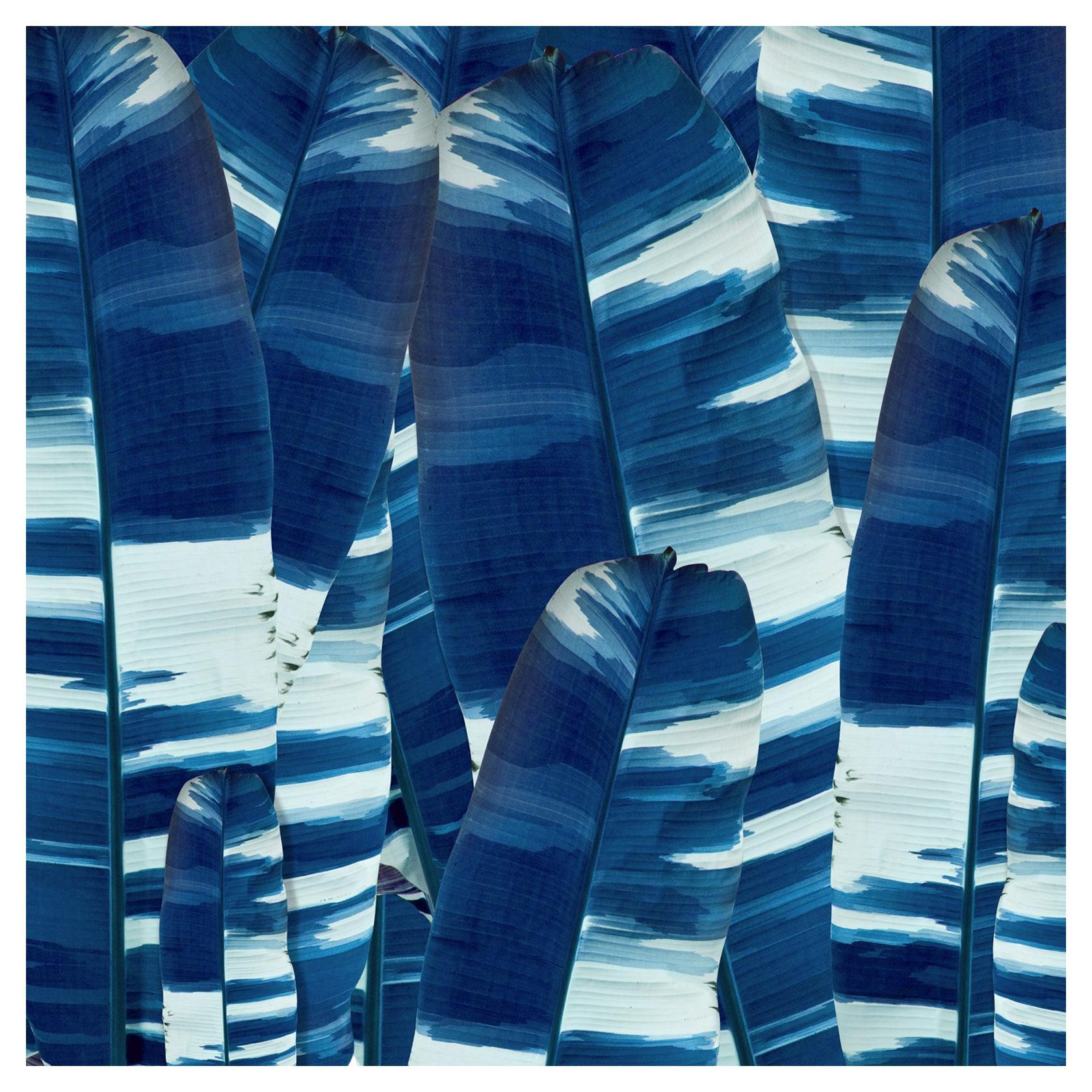 EDGE Collections Vertical Leaf Blue from our Tropical Modernism Collection