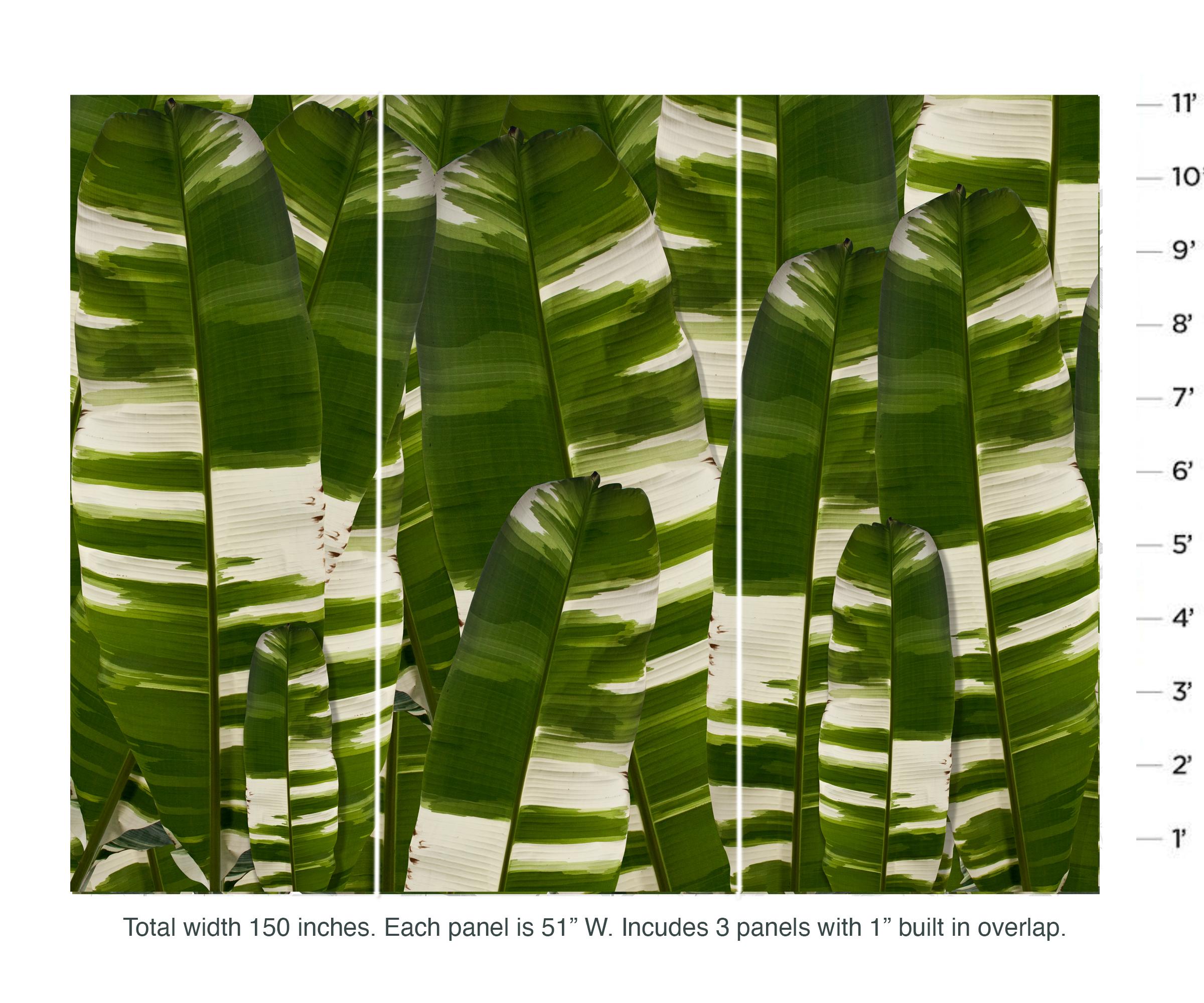 Contemporary EDGE Collections Vertical Leaf Verde from our Tropical Modernism Collection For Sale