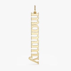 Collana con ciondolo Vertical Mommy in oro giallo 14K