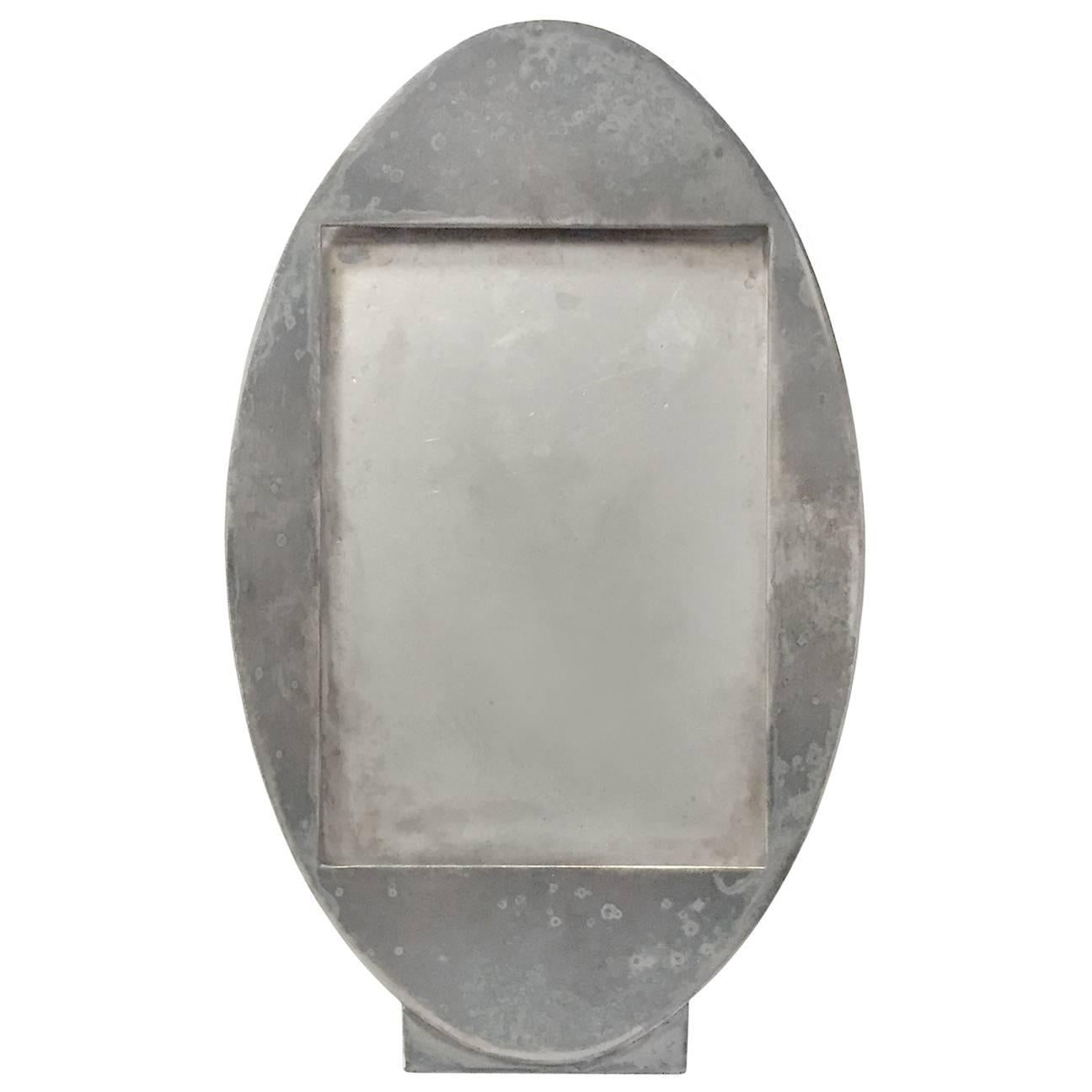 Vertical Silver Plated Oval Picture Frame by Tsao & McKowan for Swid Powell
