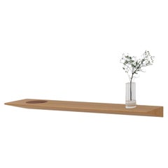 "Vértice” shelf style sideboard with key ring, in natural wood