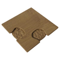 Vertige Coffee Table by Alexandre Ligios, Light Solid Oak & Hand-sculpted Base