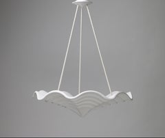 “Vertige” Sculptural Chandelier, Handcrafted in White Plaster by Benediko