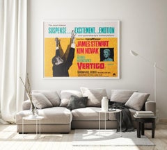Vertigo 1958 UK Quad Film Poster