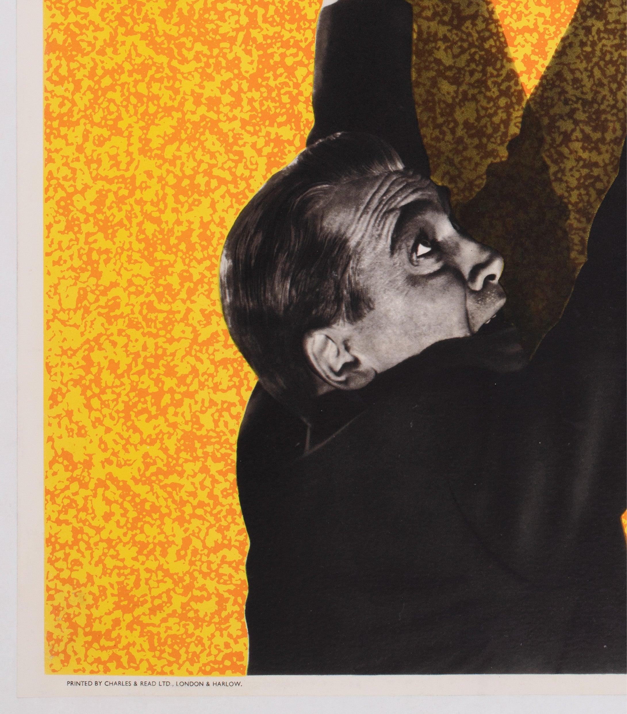 Linen Vertigo 1958 UK Quad Film Poster For Sale