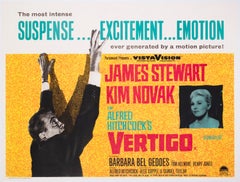 Vertigo 1958 UK Quad Film Poster