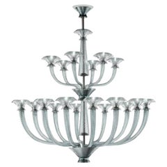 Vertigo 5719 Chandelier, 18 Bulbs, Cadet Blue Venetian Crystal