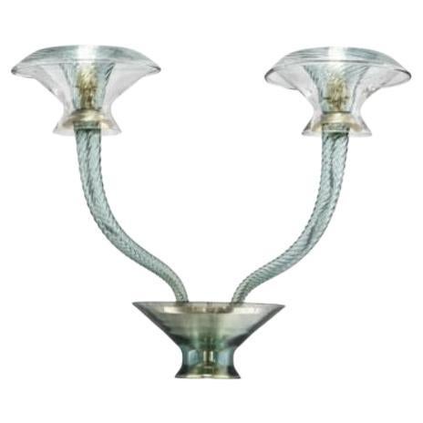 Vertigo 5719 Wall - 2 bulbs - Cadet Blue Venetian Crystal For Sale