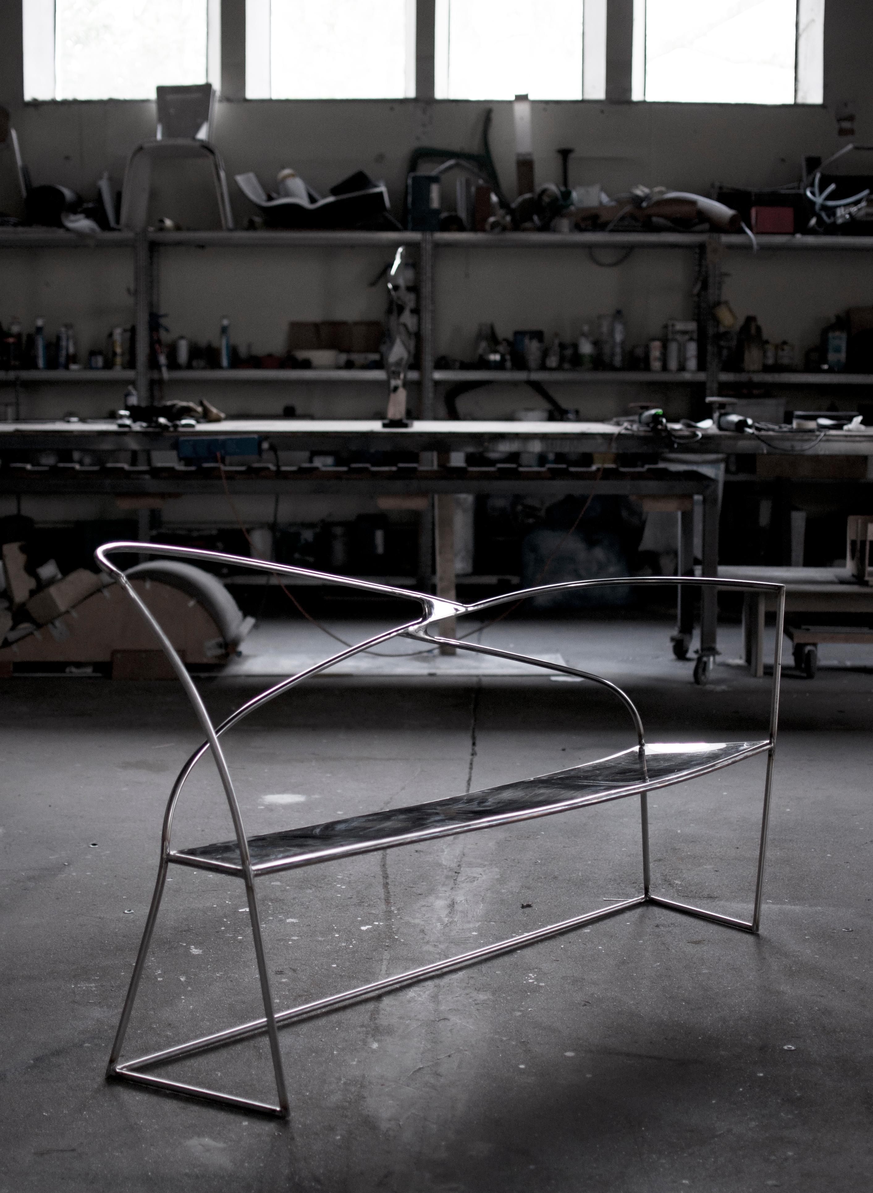 Belgian Vertigo Bench by Pol Quadens For Sale