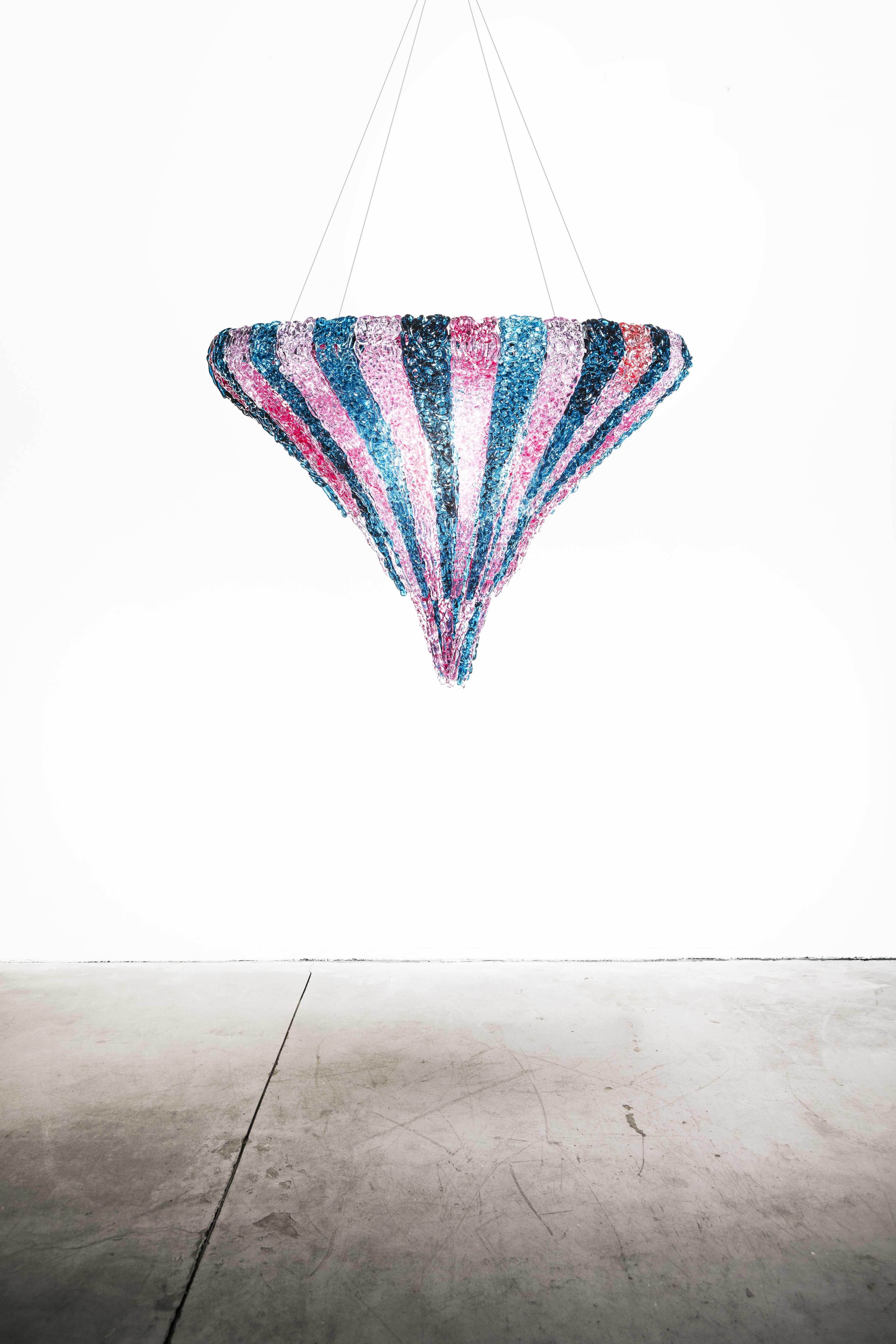 Résine Lustre Vertigo aux couleurs pastel personnalisées de Jacopo Foggini en vente