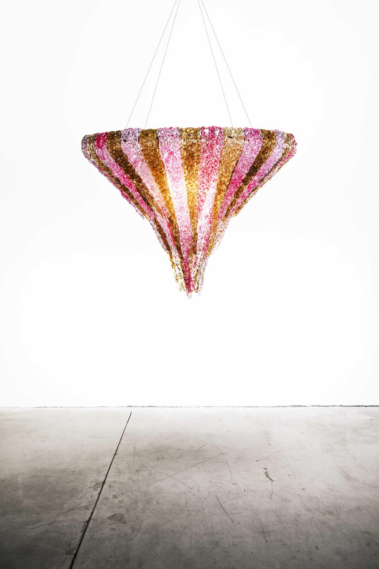 Vertigo Chandelier in Transparent Resin by Jacopo Foggini For Sale 4