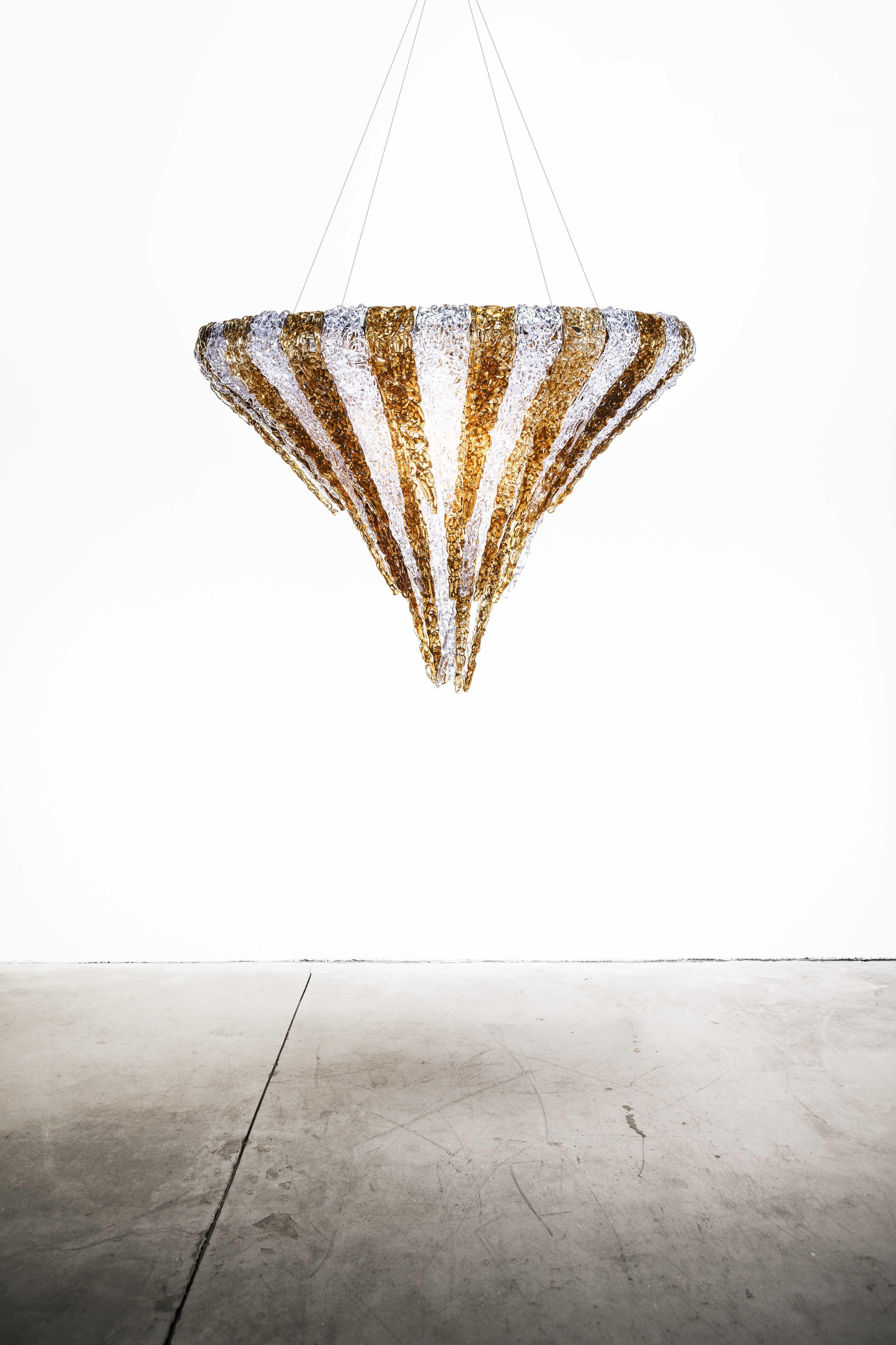 Vertigo Chandelier in Transparent Resin by Jacopo Foggini For Sale 7