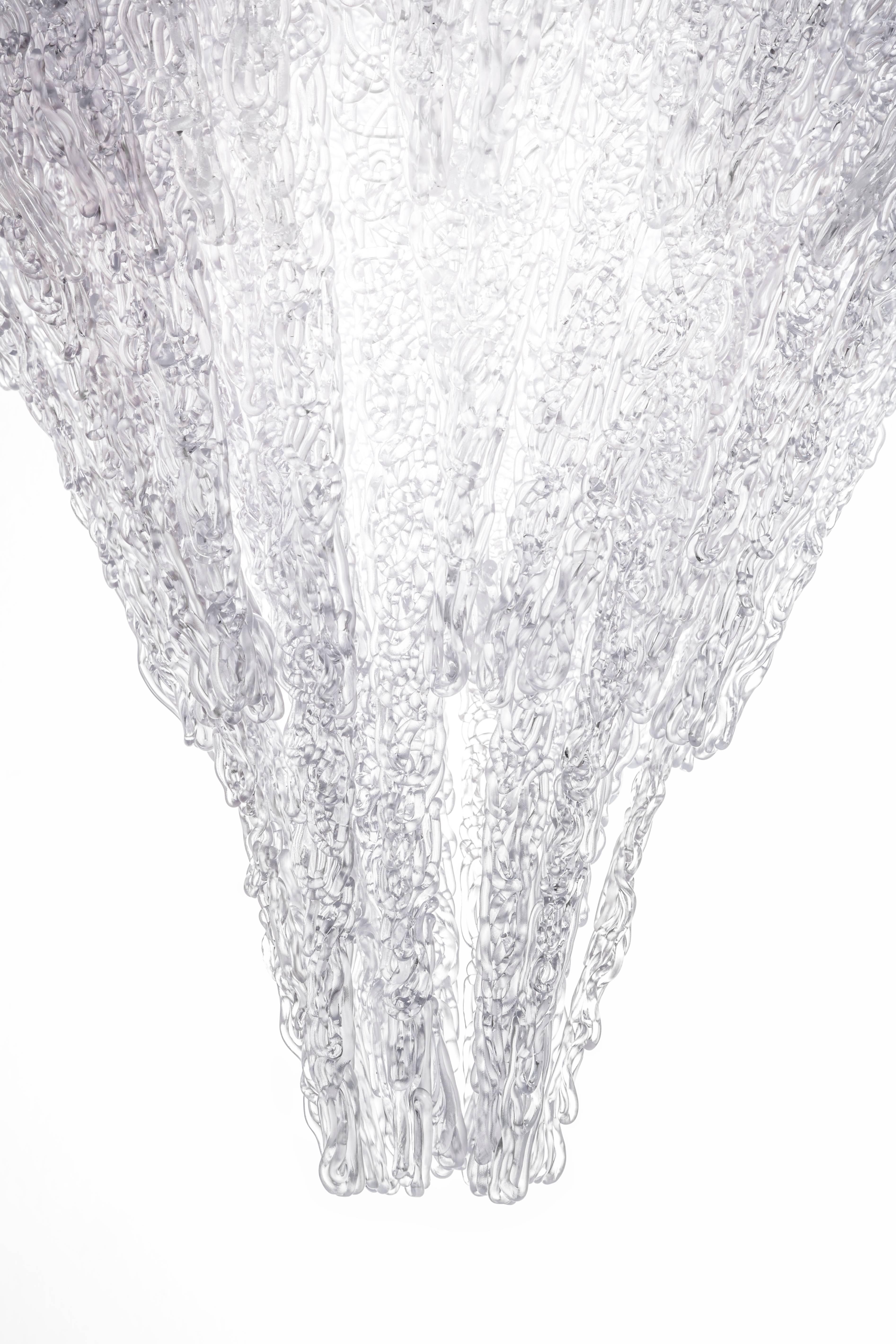 Modern Vertigo Chandelier in Transparent Resin by Jacopo Foggini For Sale