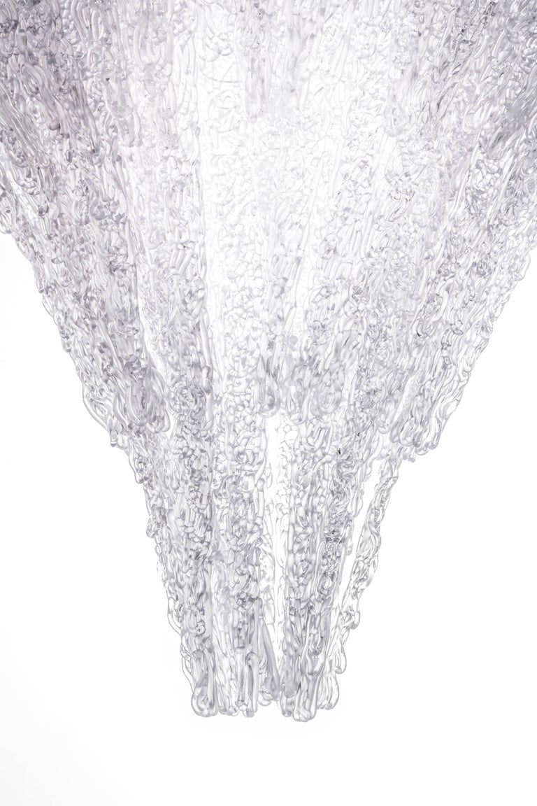 Italian Vertigo Chandelier in Transparent Resin by Jacopo Foggini For Sale