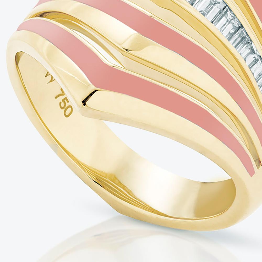 For Sale:  Vertigo Gaining Perspective Ring - 18 Carat Yellow Gold and White Diamond 3