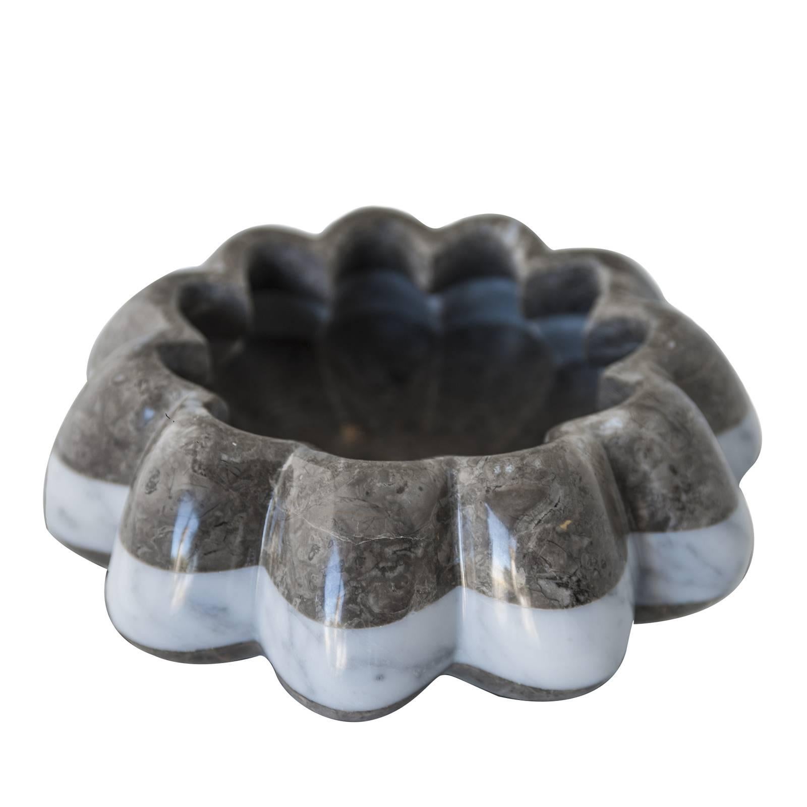 Vertigo Grey Marble Bowl For Sale