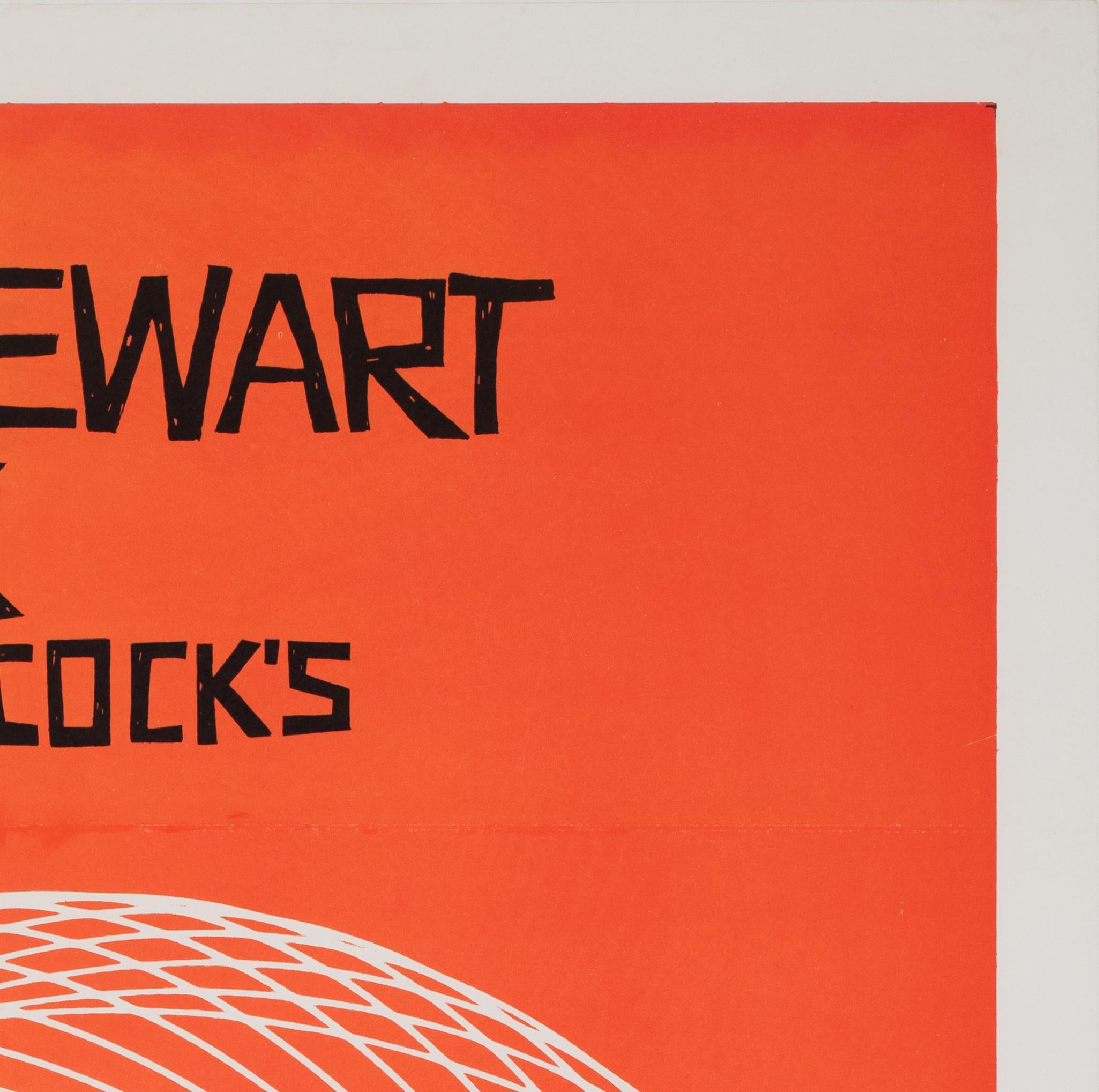VERTIGO - Hitchcock, 1958 EE.UU. 1 HOJA Póster de película, SAUL BASS en Excelente Estado en Bath, Somerset