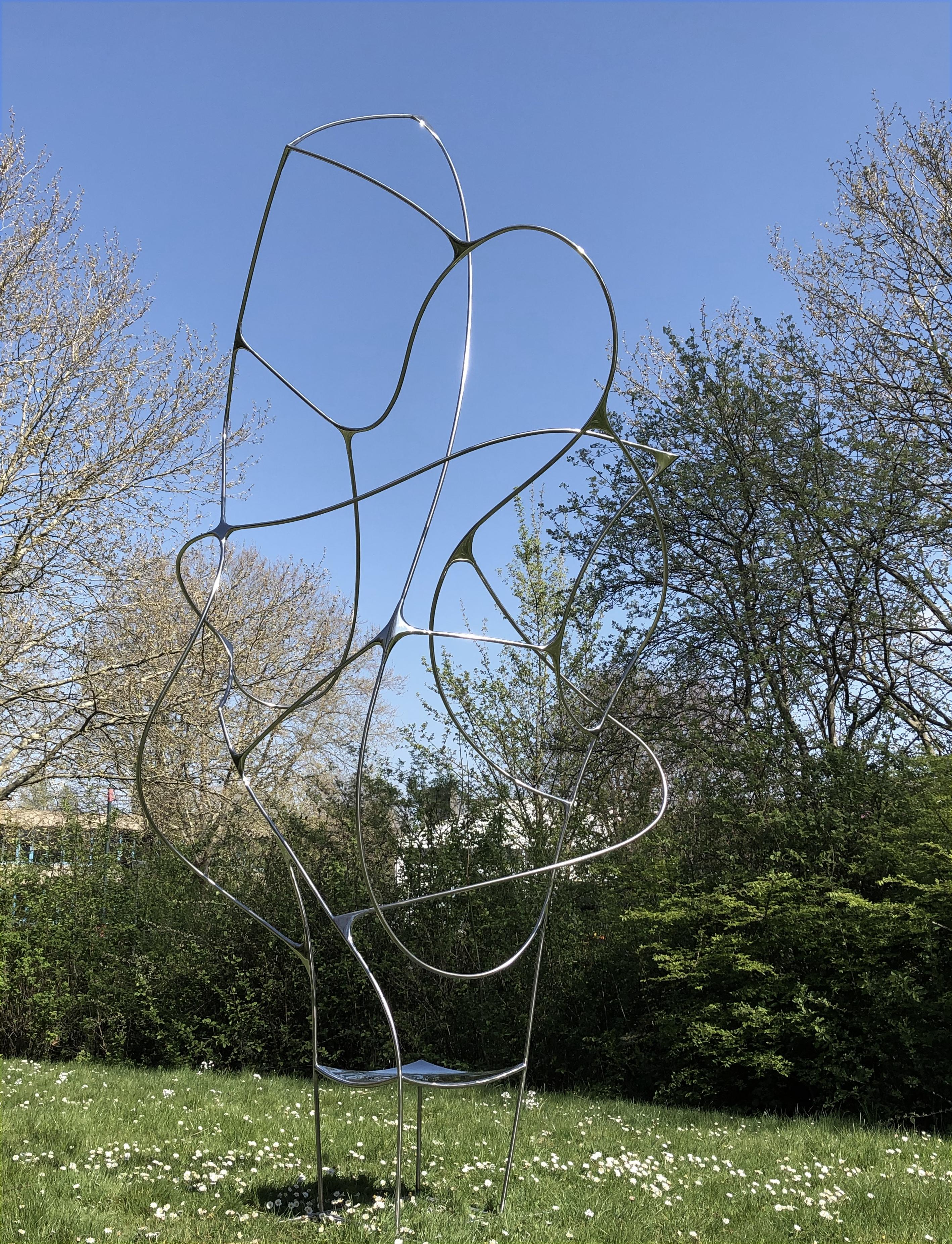 Belga Sedia scultorea Vertigo III di Pol Quadens in vendita