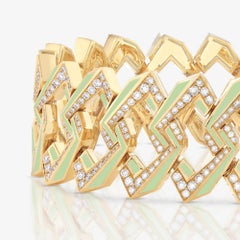 Vertigo Impossible Link Bracelet - 18 Carat Yellow Gold and White Diamond