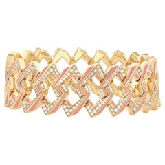 Vertigo Impossible Link Bracelet - 18 Carat Yellow Gold and White Diamond