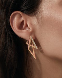 Vertigo Infinity Hoops - 18 Carat Yellow Gold and White Diamond