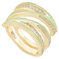  Vertigo Infinity Ring - 18 Carat Yellow Gold and White Diamond