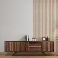 Vertigo Inlaid Polychrome Walnut Sideboard