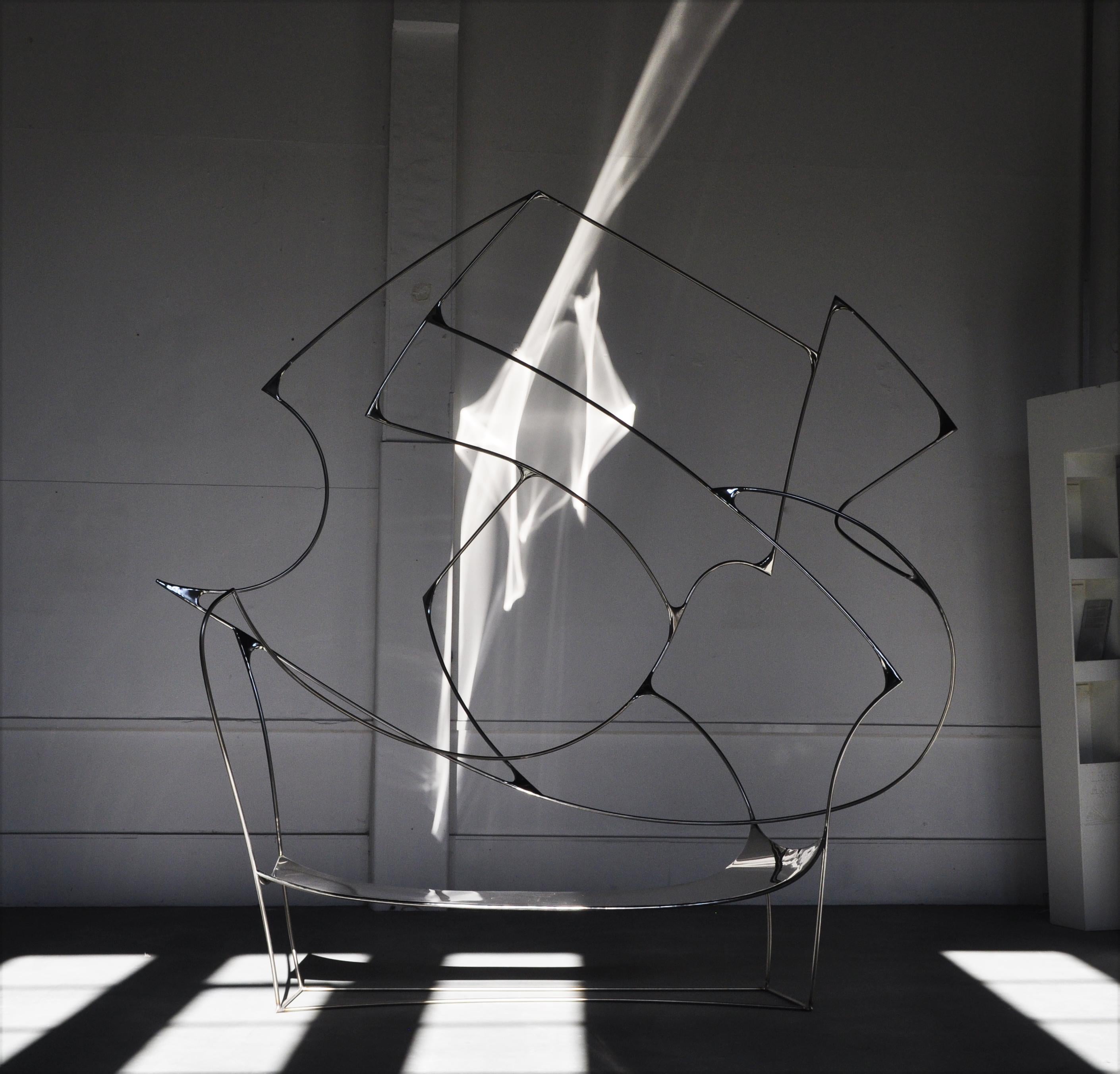 Postmoderne Banc sculptural Vertigo IV de Pol Quadens en vente